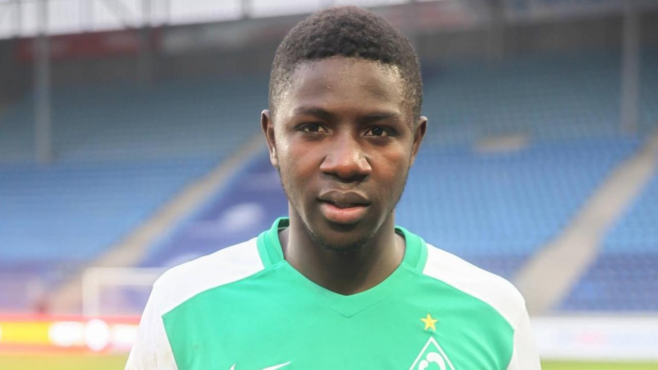 Ousman Manneh von Werder Bremen (3. Liga). Ousman Manneh von Werder Bremen (3. Liga).