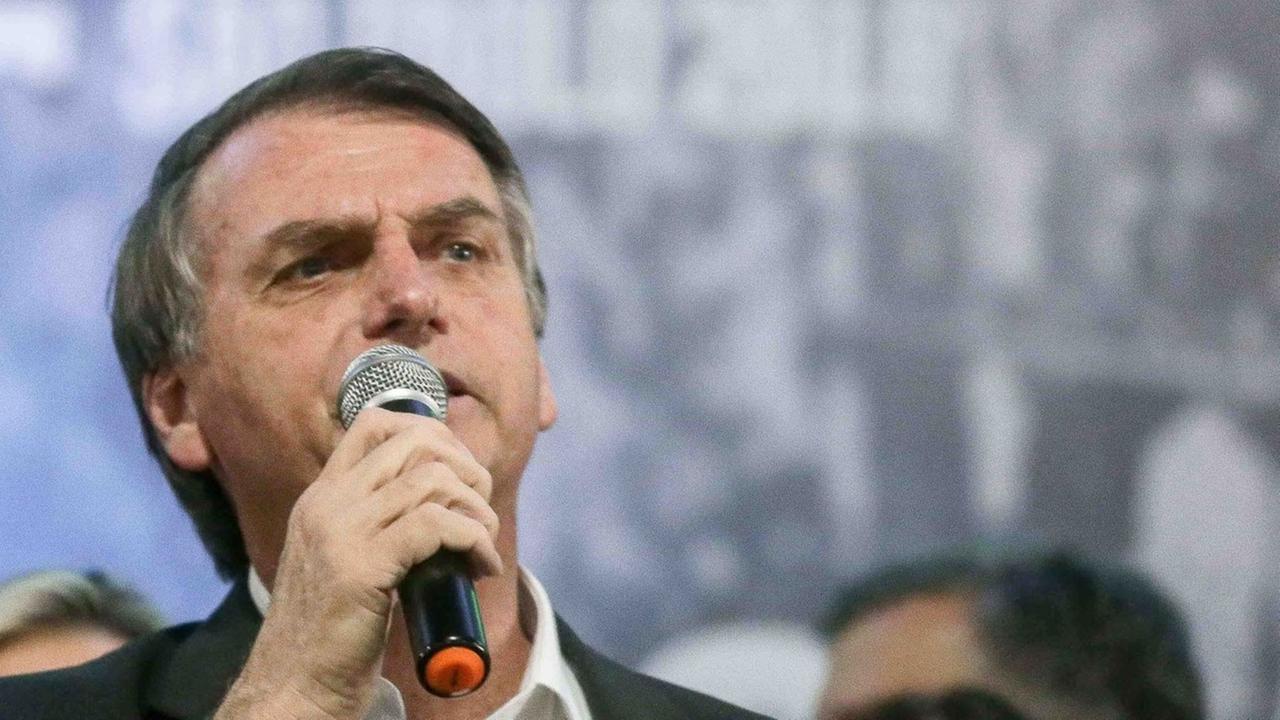 Porträtfoto von Jair Bolsonaro, Kandidat für die Präsidentschaftswahlen in Brasilien