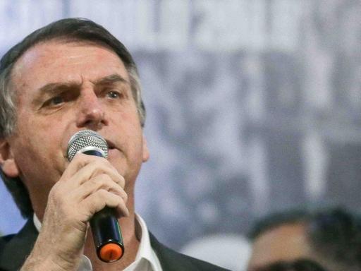 Porträtfoto von Jair Bolsonaro, Kandidat für die Präsidentschaftswahlen in Brasilien