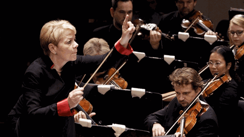 Marin Alsop dirigiert das RSO Wien am 31. Oktober 2019 bei der Eröffnung von Wien Modern im Wiener Konzerthaus