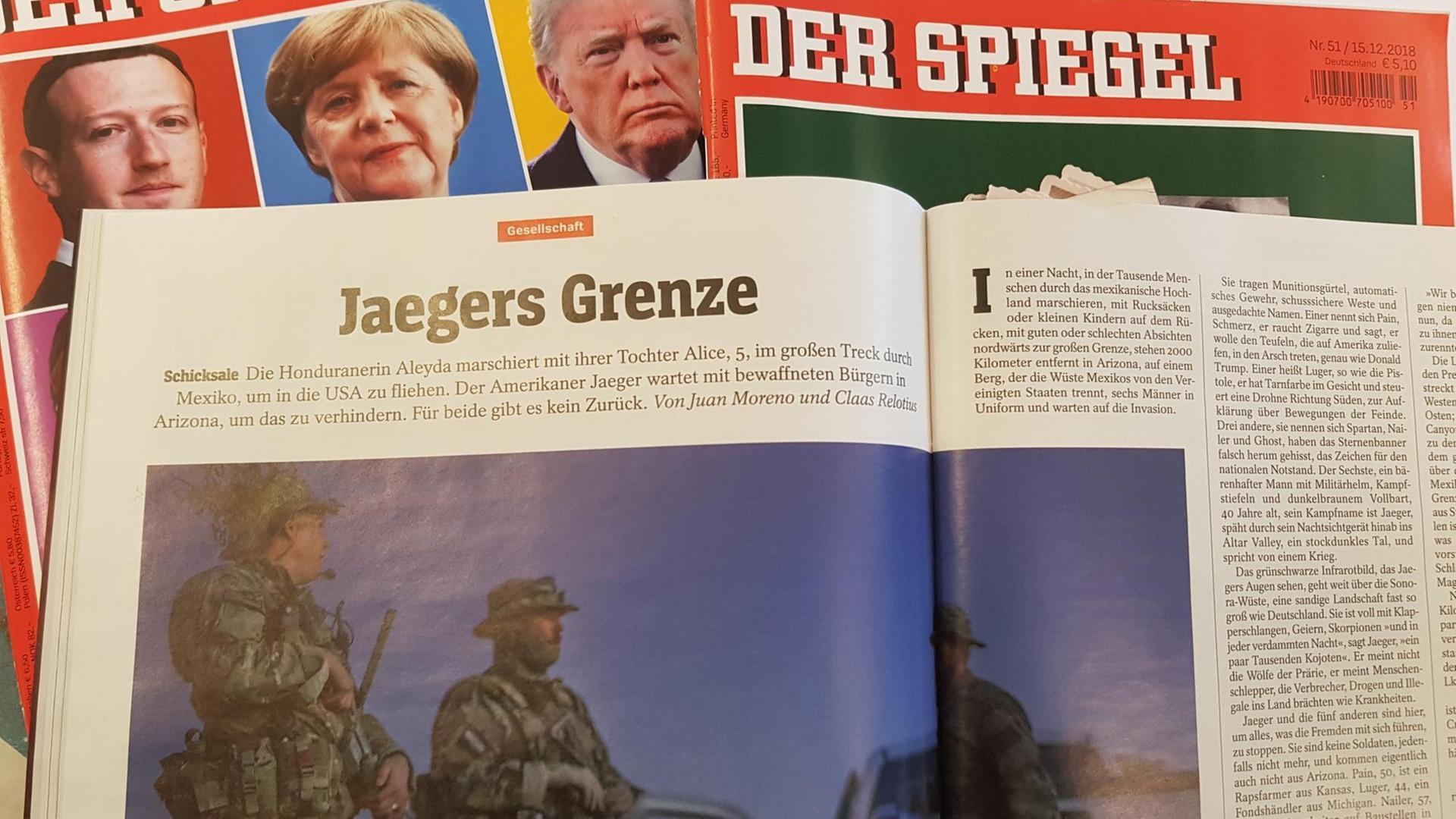Der "Spiegel"-Artikel "Jaegers Grenze" vom November 2018 Der "Spiegel"-Artikel "Jaegers Grenze" vom November 2018