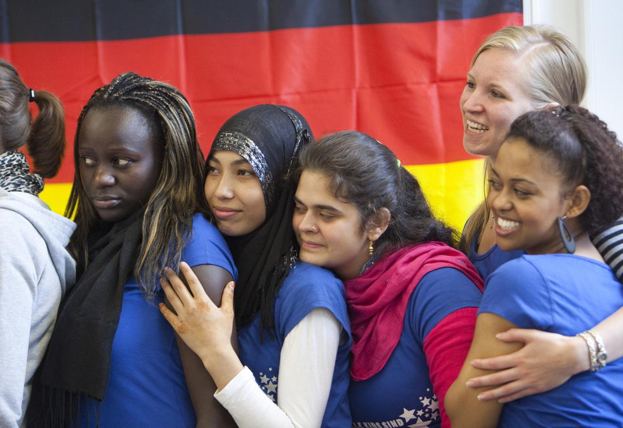 Kinder von Migranten in berufsbildender Schule, Frankfurt am Main 2009 Kinder von Migranten in berufsbildender Schule, Frankfurt am Main 2009