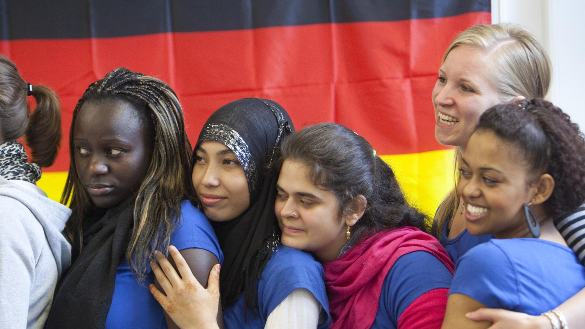 Kinder von Migranten in berufsbildender Schule, Frankfurt am Main 2009 Kinder von Migranten in berufsbildender Schule, Frankfurt am Main 2009