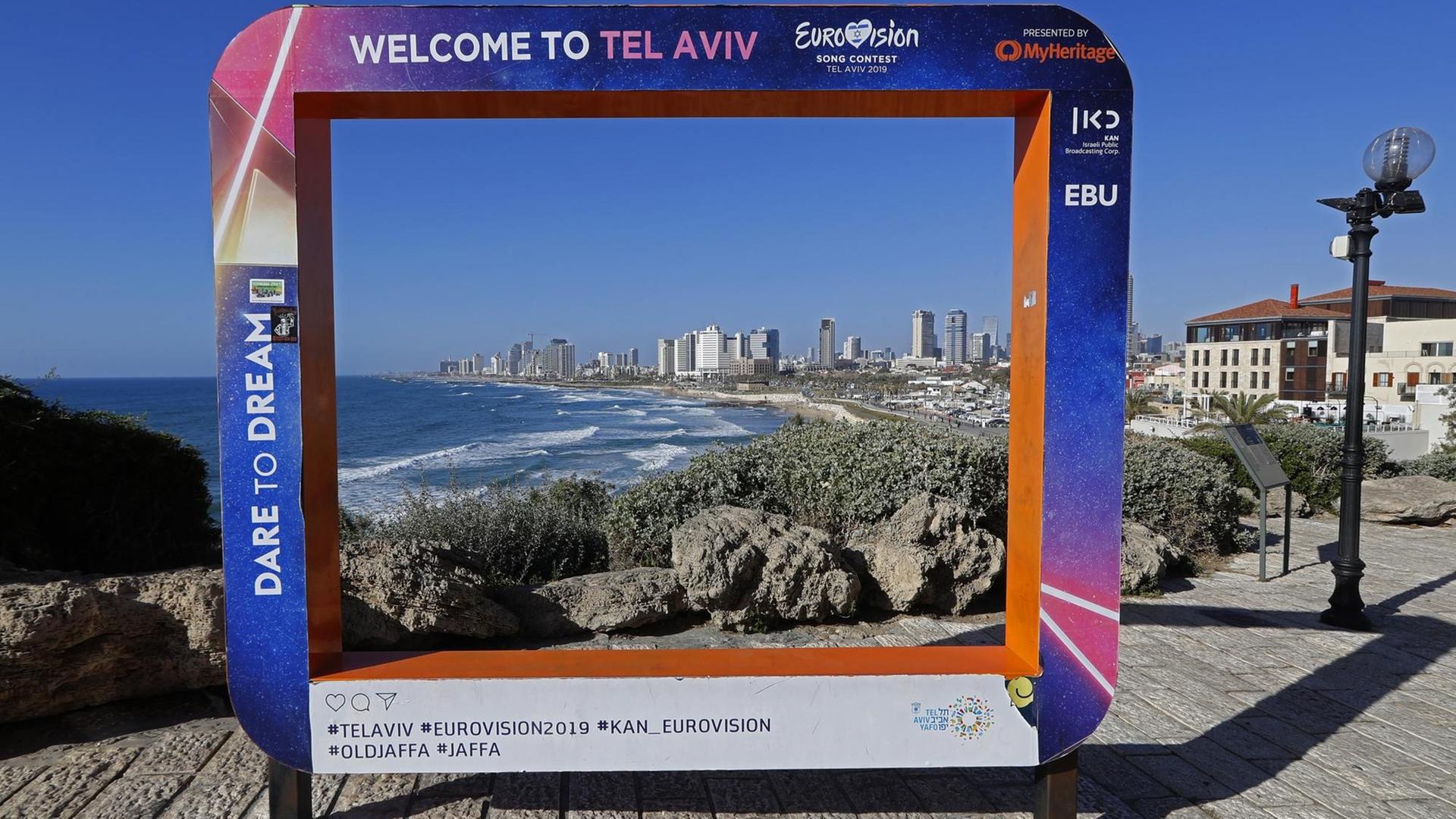Tel Aviv bereitet sich auf die Ausrichtung des Eurovision Song Contests vor Tel Aviv bereitet sich auf die Ausrichtung des Eurovision Song Contests vor