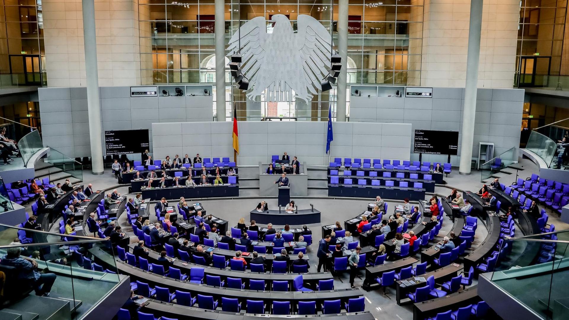 Das Plenum des Bundestags am 18.05.18.