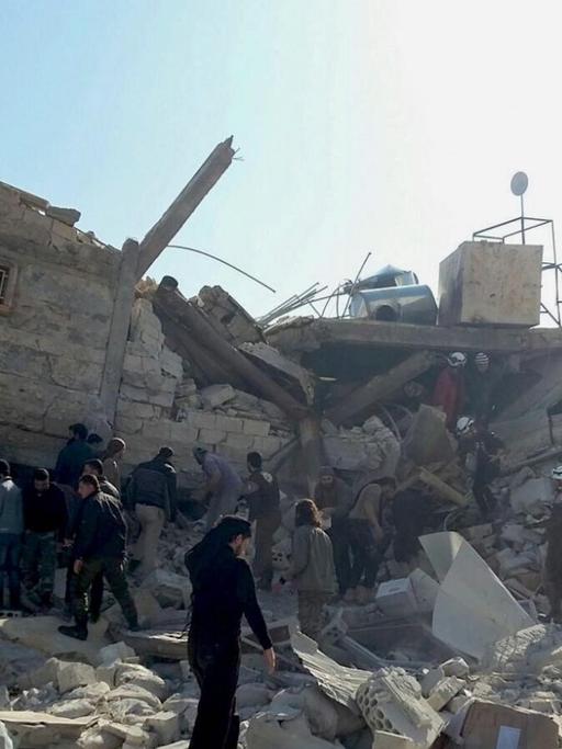 Das zerstörte Krankenhaus von Ärzte ohne Grenzen im Norden Syriens.