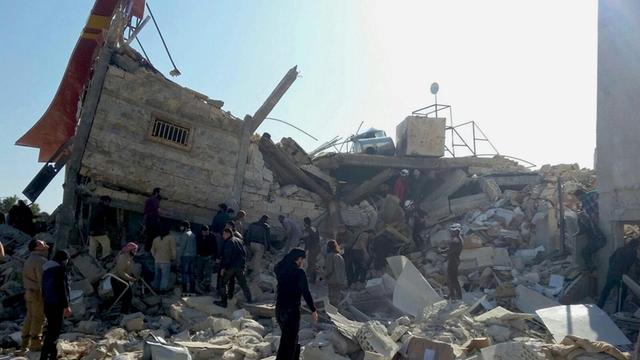 Das zerstörte Krankenhaus von Ärzte ohne Grenzen im Norden Syriens.