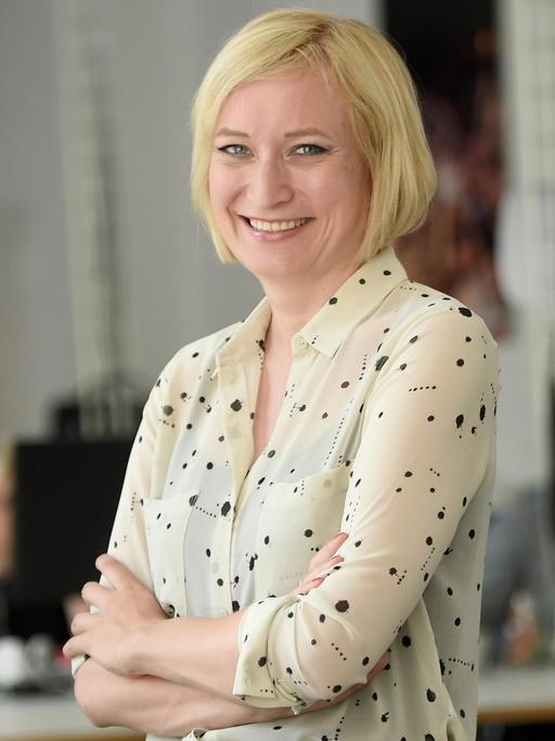 Die Journalistin Laura Himmelreich am 30.05.2016 in den Redaktionsräumen der Online- und Print-Zeitschrift "Vice.com" in Berlin. Sie wird die neue Chefredakteurin des deutschen Online-Angebots von "Vice".