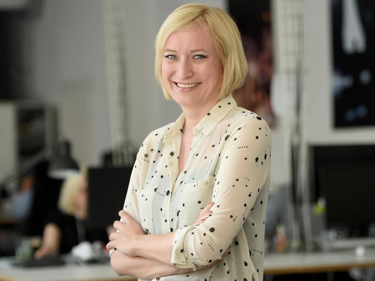 Die Journalistin Laura Himmelreich am 30.05.2016 in den Redaktionsräumen der Online- und Print-Zeitschrift "Vice.com" in Berlin. Sie wird die neue Chefredakteurin des deutschen Online-Angebots von "Vice".