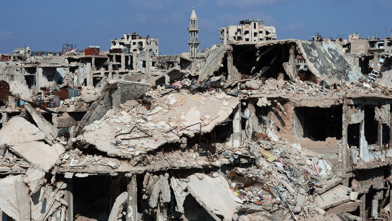 Zerstörung in der syrischen Stadt Homs Zerstörung in der syrischen Stadt Homs
