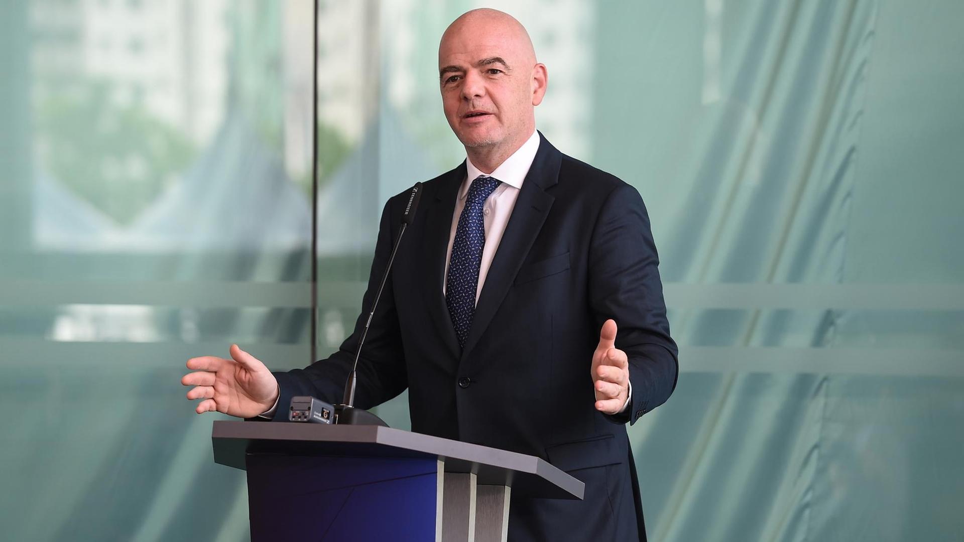 FIFA-Präsident Gianni Infantino während der Tagung des Asiatischen Fußball-Verbands AFC in Kuala Lumpur, Malaysia. FIFA-Präsident Gianni Infantino während der Tagung des Asiatischen Fußball-Verbands AFC in Kuala Lumpur, Malaysia.
