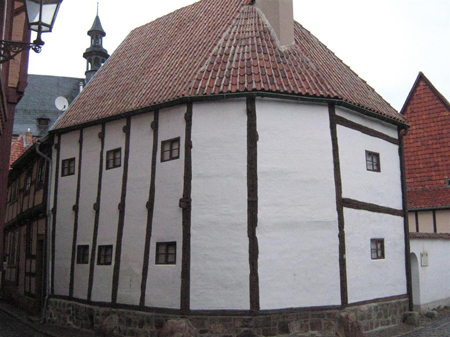 650 Jahre altes Fachwerkhaus in Quedlinburg