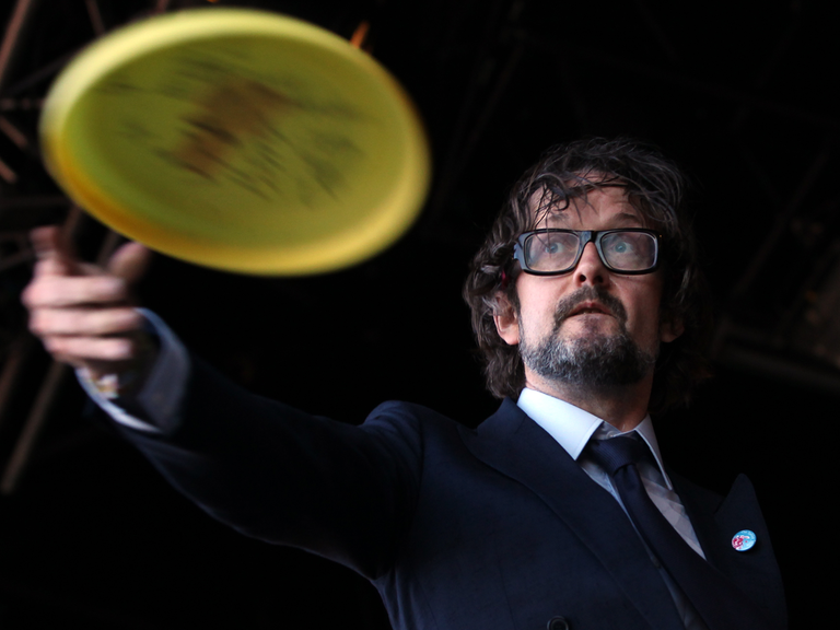 Jarvis Cocker, Sänger der Band Pulp, beim Glastonbury Festival 2011