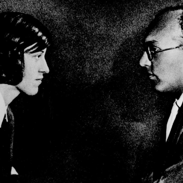 Lotte Lenya und Kurt Weill bei der Premiere der Dreigroschenoper am 31.8.1928.
