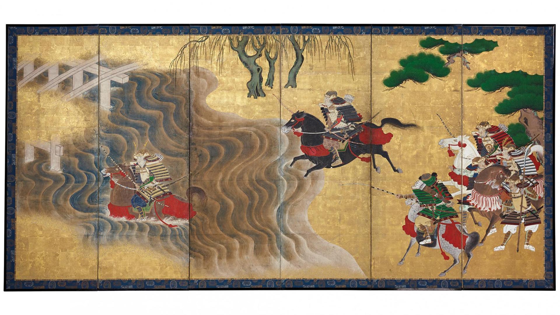 Wandschirm, der in der Ausstellung in der Kunsthalle München zu sehen ist. Wandschirm, der in der Ausstellung in der Kunsthalle München zu sehen ist.