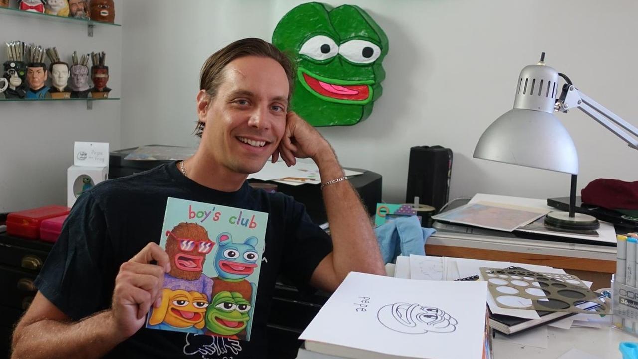 Der Zeichner Matt Furie hat Pepe, den Frosch, erfunden. Der Zeichner Matt Furie hat Pepe, den Frosch, erfunden.