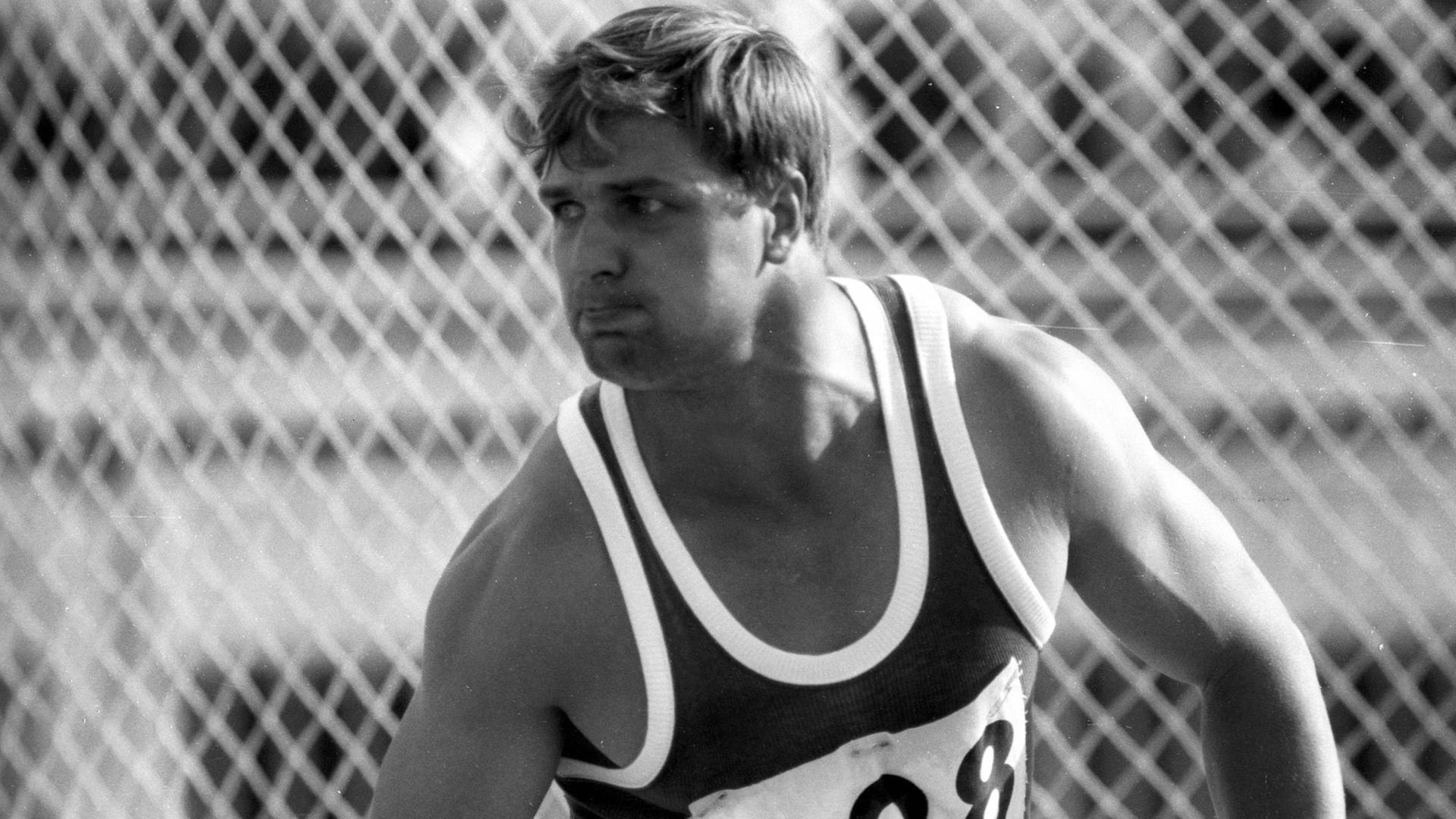 Diskus-Werfer Günter Schaumburg bei der Leichtathletik-EM in Athen Diskus-Werfer Günter Schaumburg bei der Leichtathletik-EM in Athen