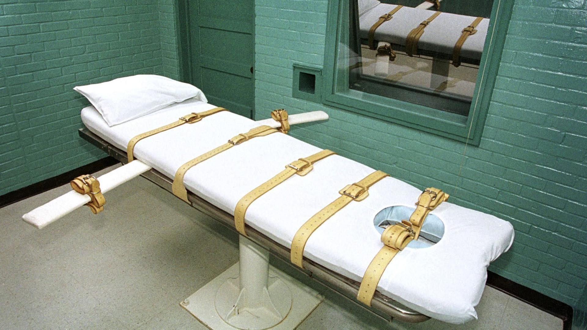 Todeszelle des berüchtigten Huntsville-Gefängnisses in Texas in den USA