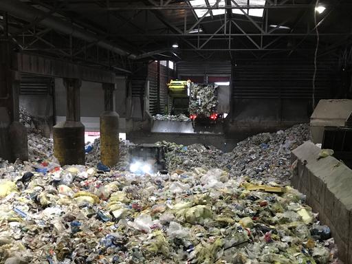 Die Müllsortierungsanlage in Hamburg-Tiefstack