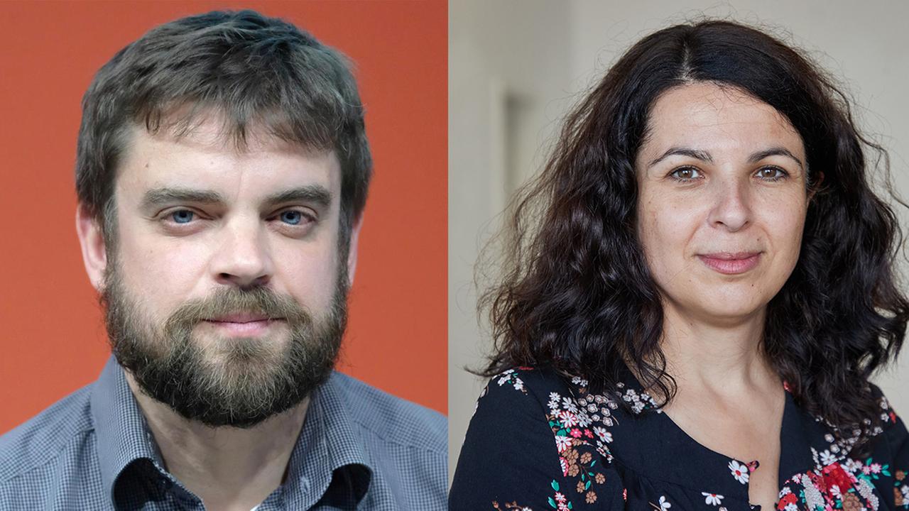 Porträts der Autoren Matthias Nawrat und Dilek Güngör. Porträts der Autoren Matthias Nawrat und Dilek Güngör.