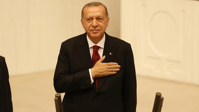 Ankara: Recep Tayyip Erdogan, Präsident der Türkei, bei seiner Vereidigung im Parlament