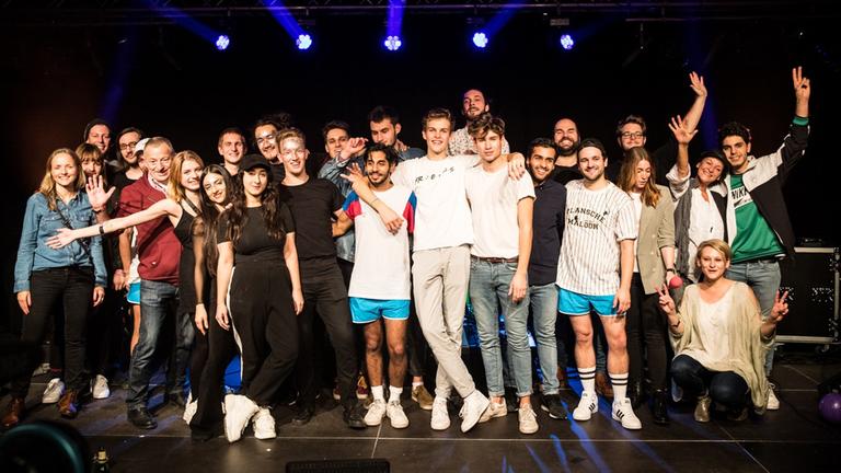 Die Teilnehmerinnen und Teilnehmer des Popcamp 2018