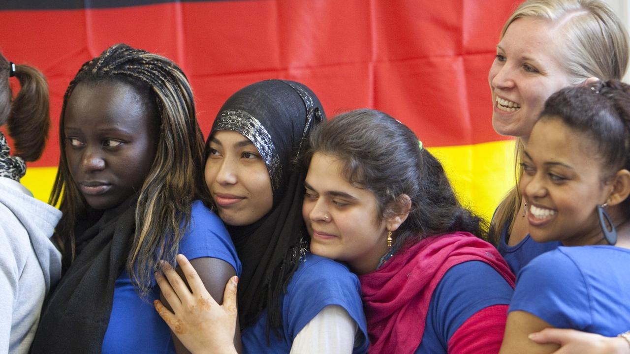 Kinder von Migranten in berufsbildender Schule, Frankfurt am Main 2009 Kinder von Migranten in berufsbildender Schule, Frankfurt am Main 2009