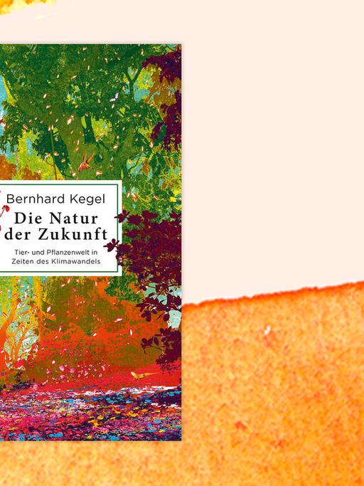 Das Buchcover "Die Natur der Zukunft" von Bernhard Kegel ist vor einem grafischen Hintergrund zu sehen.
