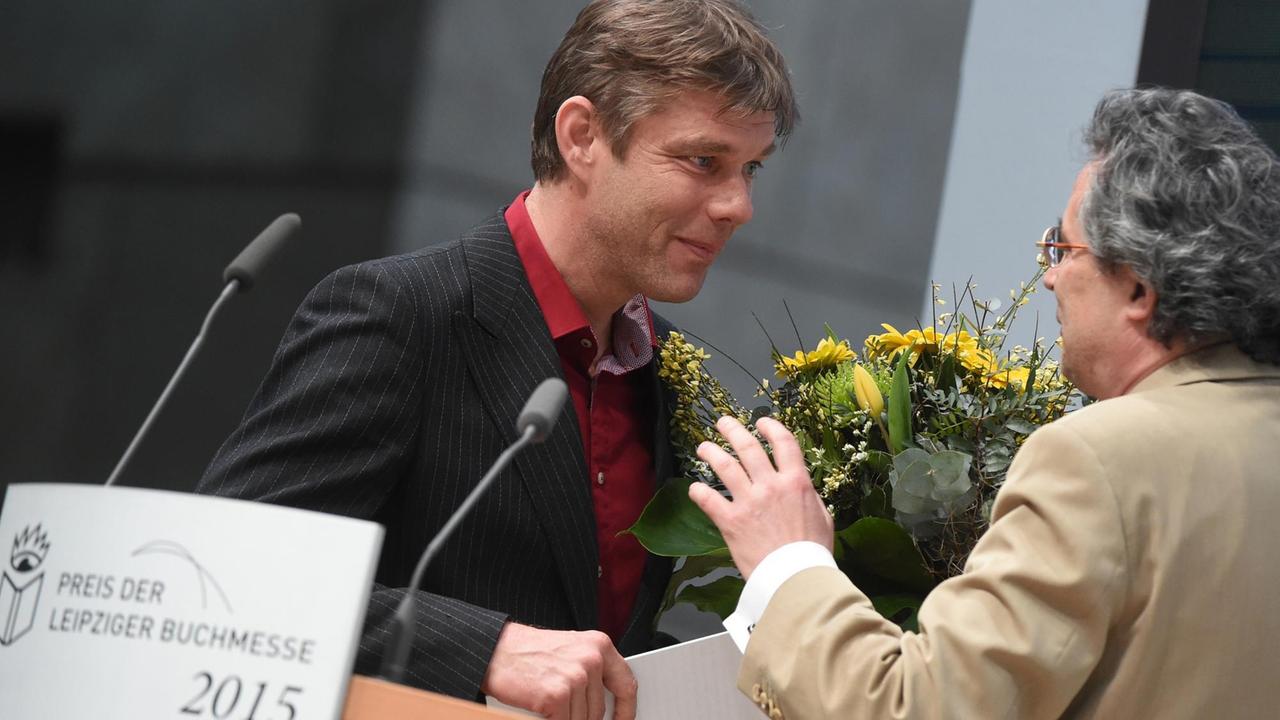 Der österreichische Autor Philipp Ther bei der Verleihung des Preises der Leipziger Buchmesse 2015 Der österreichische Autor Philipp Ther bei der Verleihung des Preises der Leipziger Buchmesse 2015