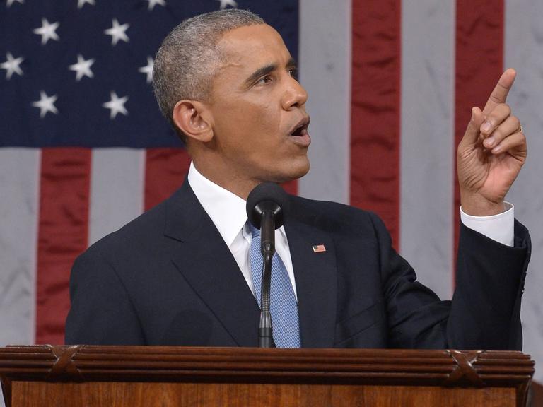 US-Präsident Barack Obama bei seiner Rede an die Nation