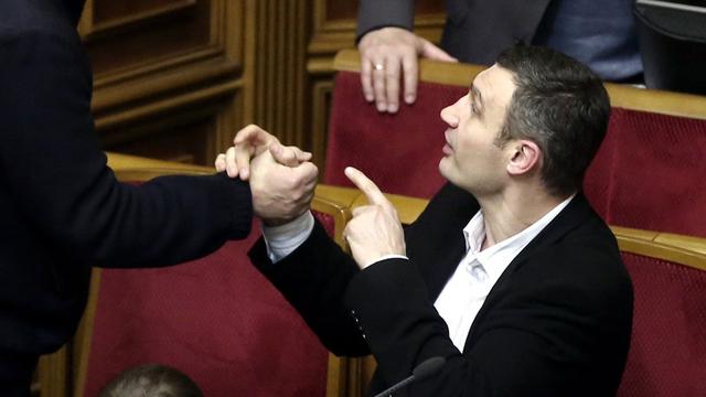 Vitali Klitschko im ukrainischen Parlament