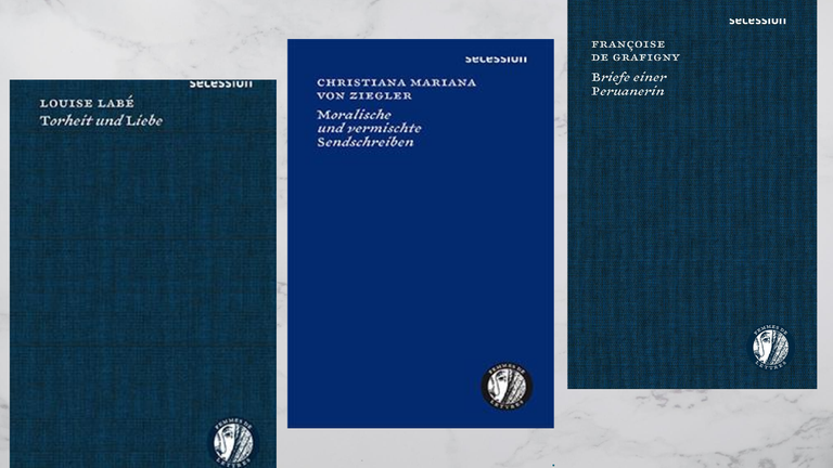 Die ersten drei Bände der Edition „Femmes de Lettres“ im Secession Verlag