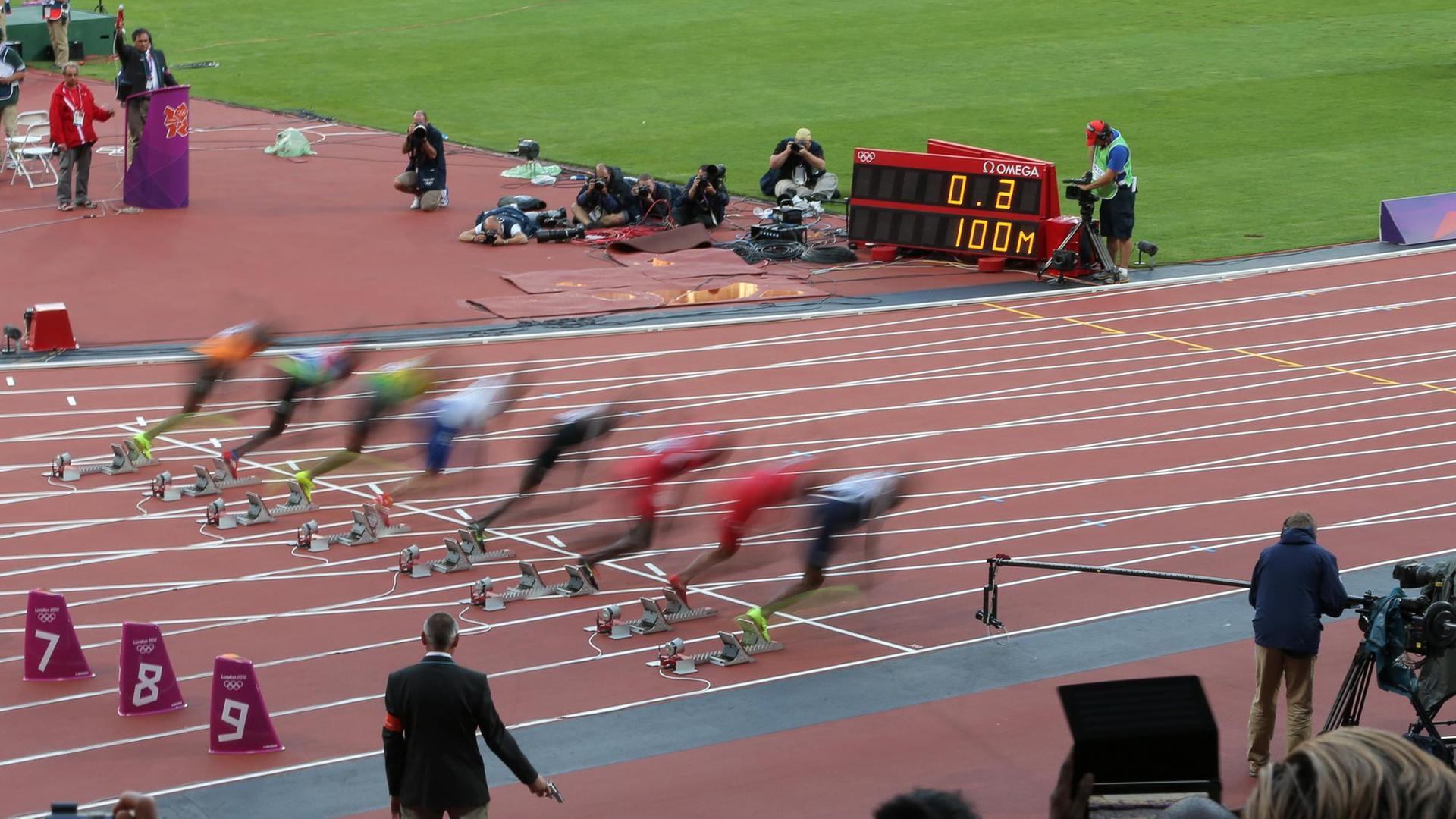 100-Meter-Sprint bei Olympia 2012 in London