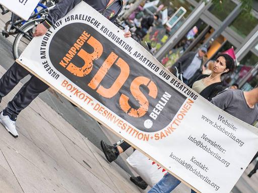 Aktivisten der BDS-Bewegung in Berlin
