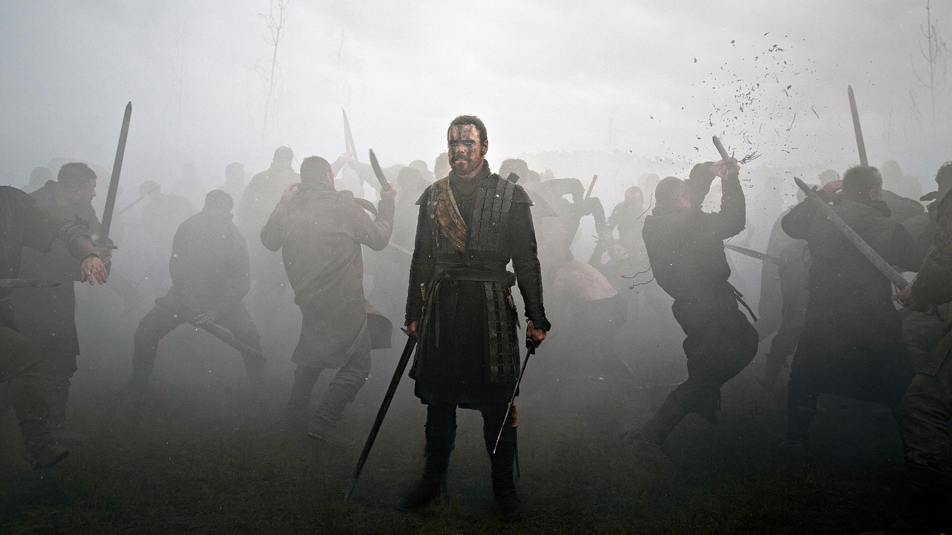 Szene aus dem Film "Macbeth". Szene aus dem Film "Macbeth".