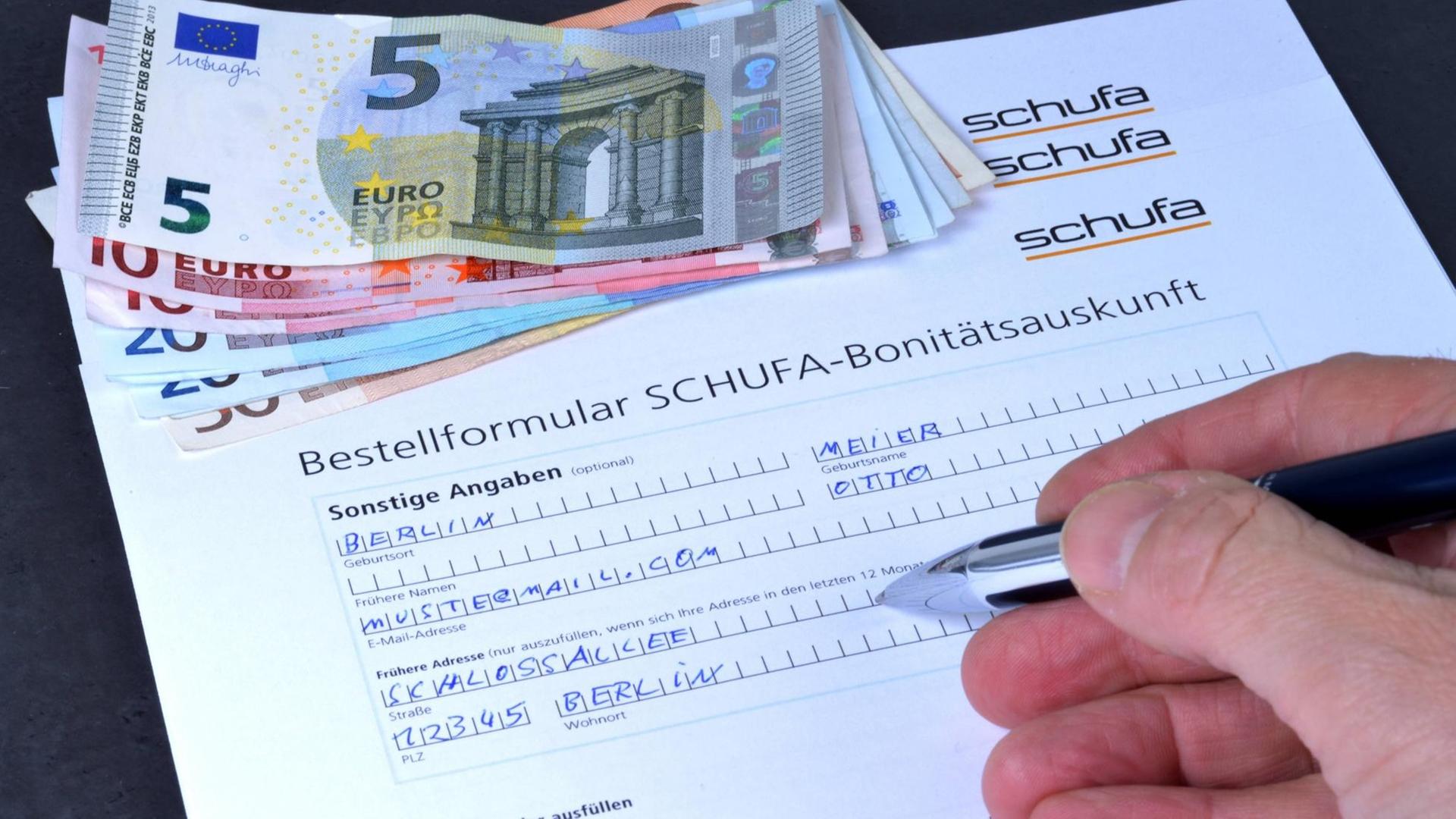 Antragsformular der Schufa Antragsformular der Schufa