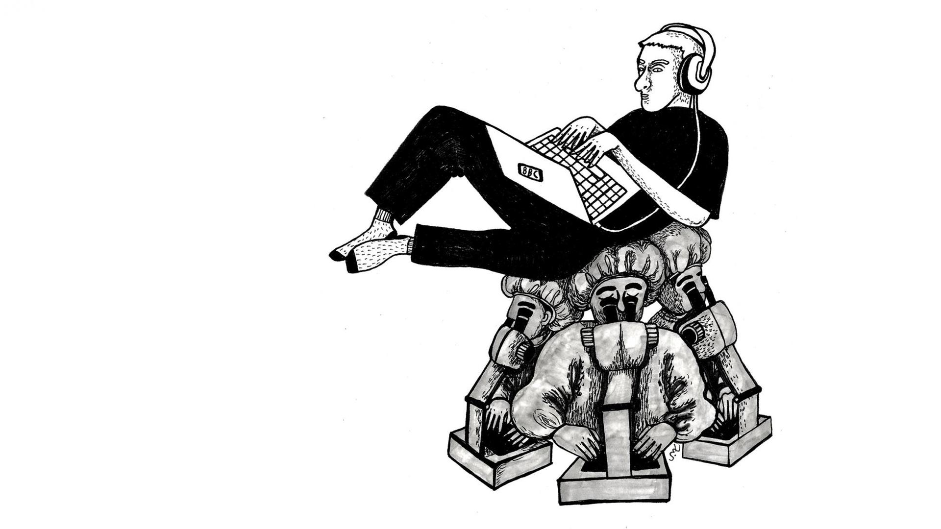 Illustration zur Folge 1 - Mexiko aus der Reihe "Blinde Flecken" im Studio 9. Illustration zur Folge 1 - Mexiko aus der Reihe "Blinde Flecken" im Studio 9.