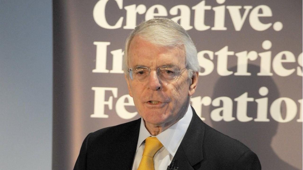 John Major spricht in Somerset House in London zum Thema Brexit am 28. Februar 2018 John Major spricht in Somerset House in London zum Thema Brexit am 28. Februar 2018