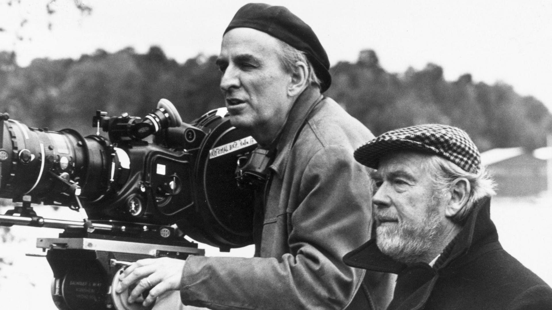 Ein kongeniales Duo: Der schwedische Film- und Theaterregisseur Ingmar Bergman (li) neben dem Kameramann Sven Nykvist.