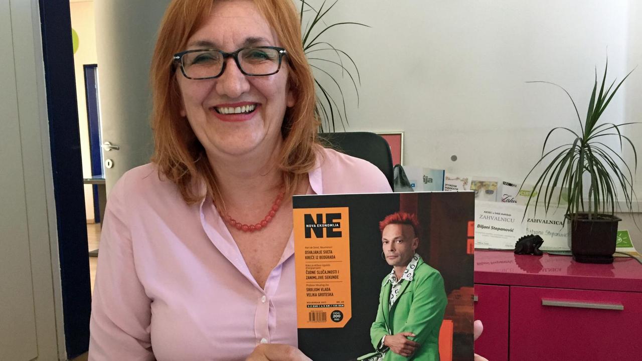 Die Wirtschaftsjournalistin Biljana Stepanovic Die Wirtschaftsjournalistin Biljana Stepanovic