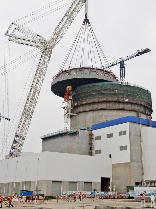 Baustelle des Atomkraftwerks im chinesischen Haiyang 2015.