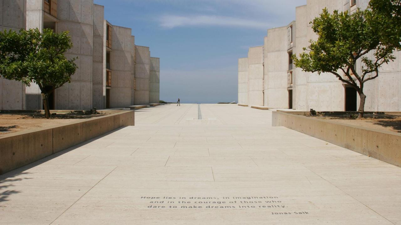 Das berühmte Salk Institute in La Jolla, Kalifornien Das berühmte Salk Institute in La Jolla, Kalifornien