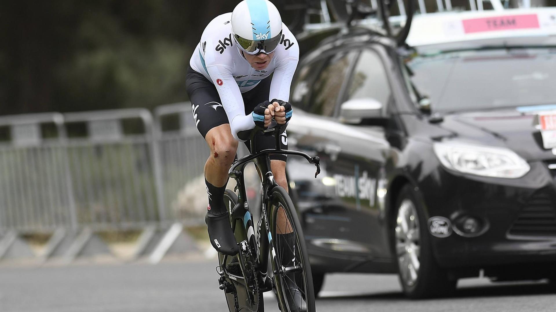 Chris Froome beim Auftakt des Giro in Jerusalem Chris Froome beim Auftakt des Giro in Jerusalem