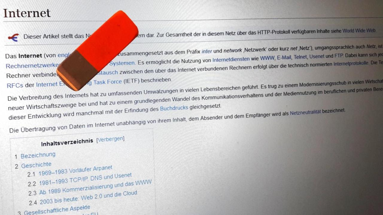 Wegradieren - im Internet ein Problem Wegradieren - im Internet ein Problem