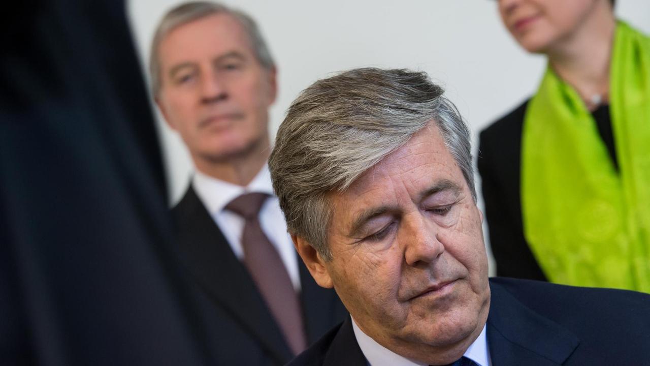 Auch freigesprochen: Der ehemalige Vorstandsvorsitzende der Deutschen Bank, Josef Ackermann 