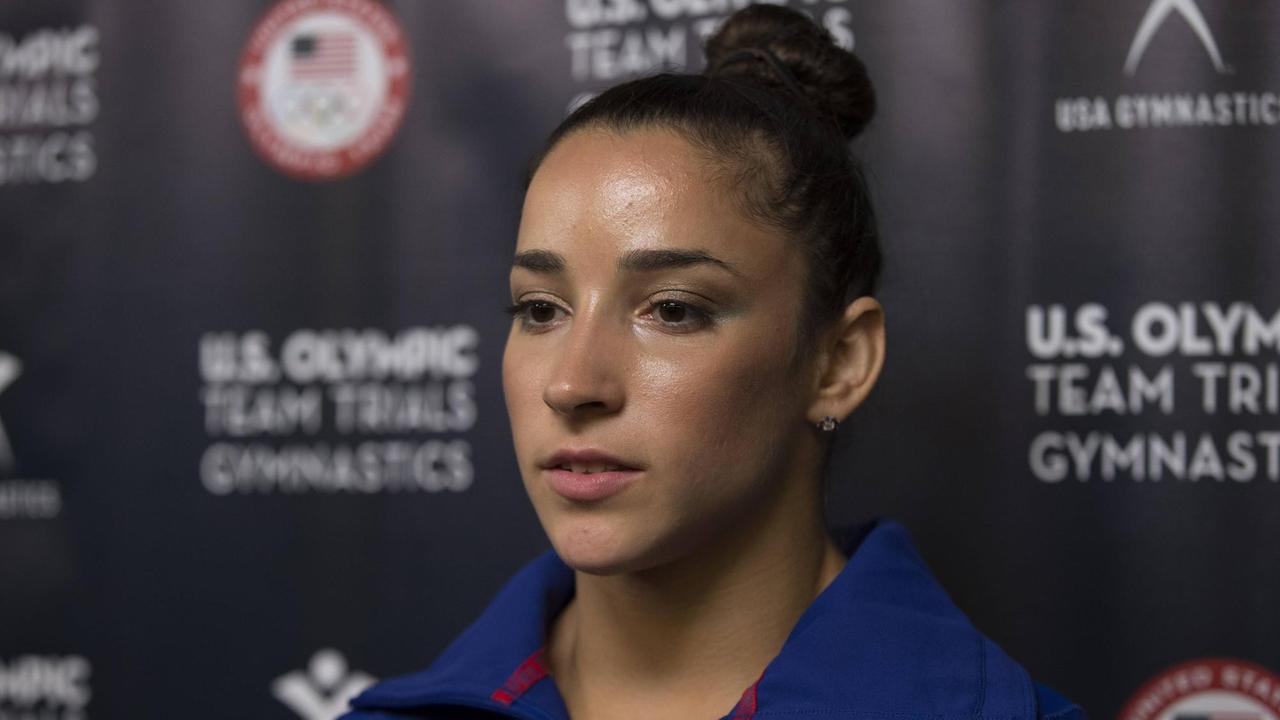 US-Turnerin Aly Raisman bei einem Interview bei den Olympischen Spielen 2016. US-Turnerin Aly Raisman bei einem Interview bei den Olympischen Spielen 2016.