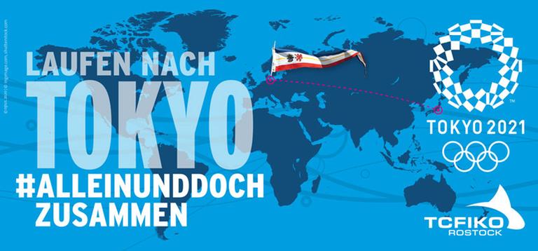 Grafik zur Aktion "Laufen nach Tokyo" Grafik zur Aktion "Laufen nach Tokyo"