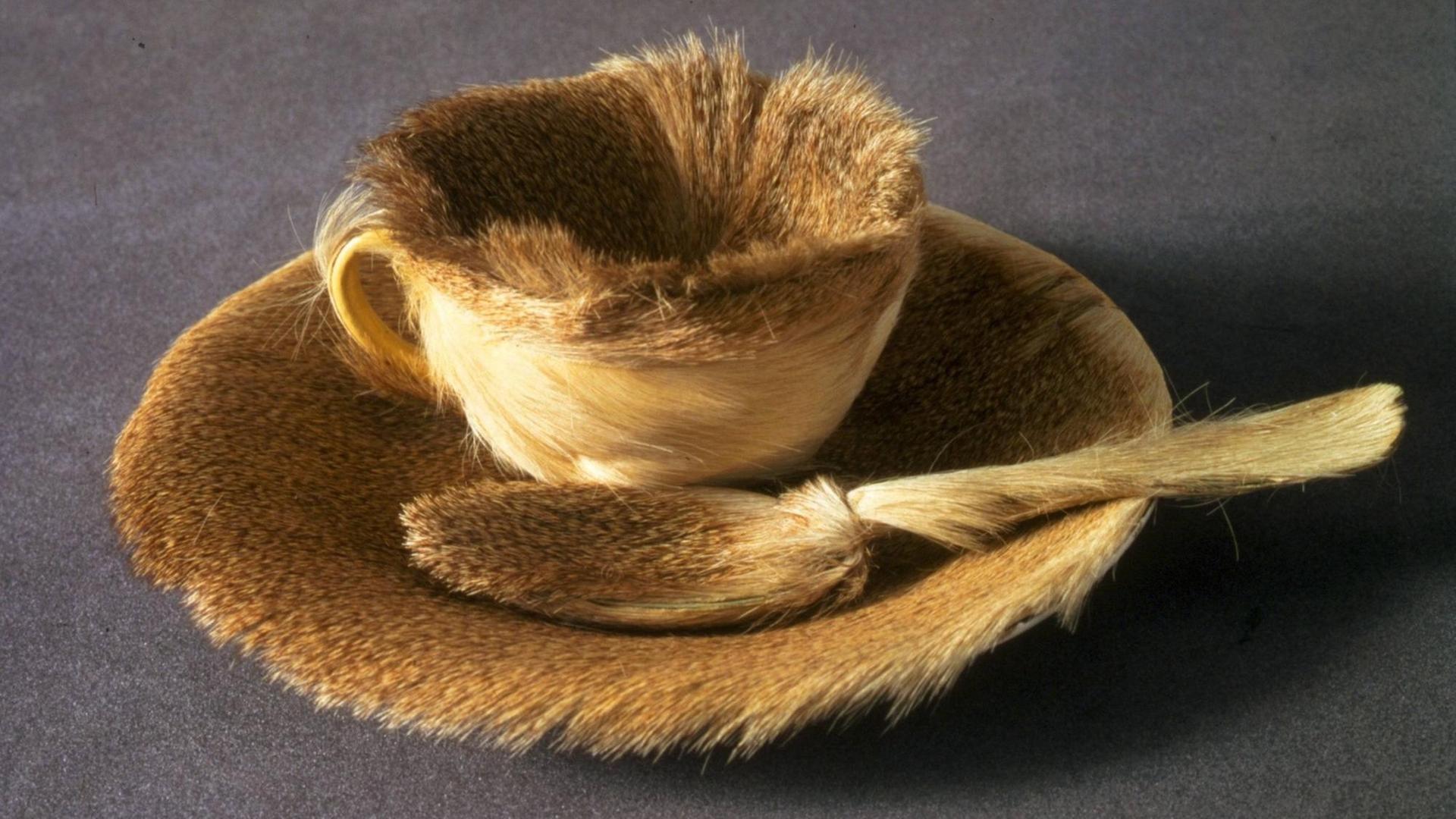 Meret Oppenheims Pelztasse. Meret Oppenheims Pelztasse.