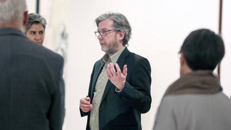 Der Fotokünstler Thomas Ruff bei einer Ausstellung in Toronto 2016 Der Fotokünstler Thomas Ruff bei einer Ausstellung in Toronto 2016