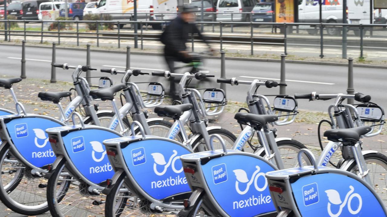 Leihfahrräder der Firma "Nextbike" Leihfahrräder der Firma "Nextbike"